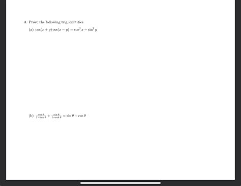 Solved Prove The Following Trig Chegg