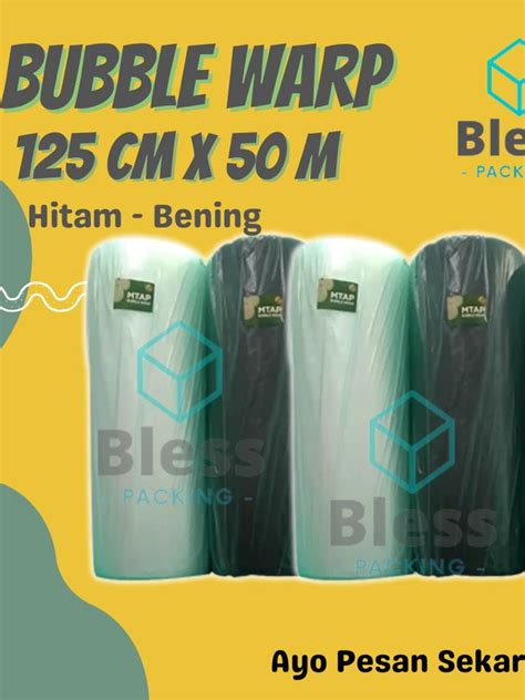 Jual Mtap Bubble Wrap Roll Hitam Bening Putih 125cm X 50meter