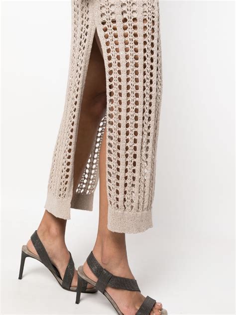 Brunello Cucinelli Dazzling Net Knit Maxi Dress Farfetch