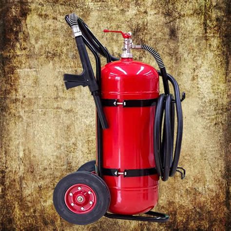 Wheeled Dry Powder Fire Extinguisher Pros Marine For Marine Safety