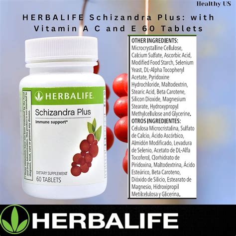 Herbalife Schizandra Plus Herbalife Con Vitamina A C Y E Tabletas