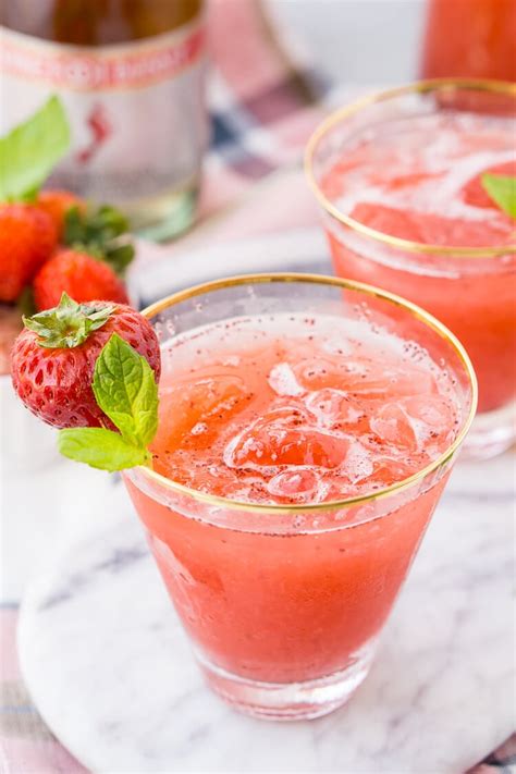 Strawberry Champagne Punch Recipe Sugar And Soul