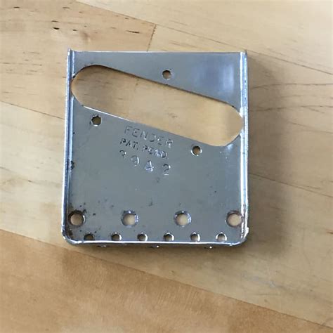 Vintage Fender Telecaster Tele Pat Pend Bridge Plate 1953 Reverb