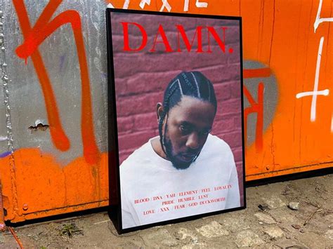 Kendrick Lamar damn Album Cover Poster, Tracklist Poster fac - Etsy