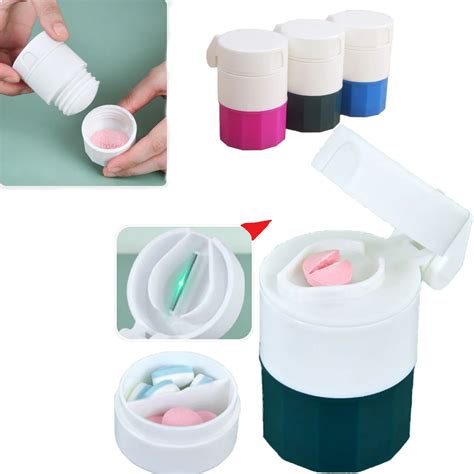 Multifunction Portable 4 Layer Powder Tablet Grinder Powder Pill Cutter