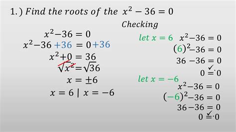 Square Root Equation Examples