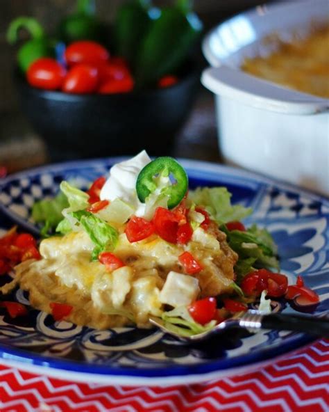 Green Chile Chicken Enchilada Casserole Southern Discourse