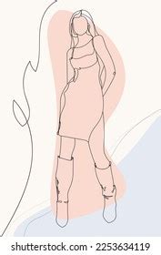 Abstract Minimalistic Female Figure Lingerie Vector Stock Illustration Shutterstock