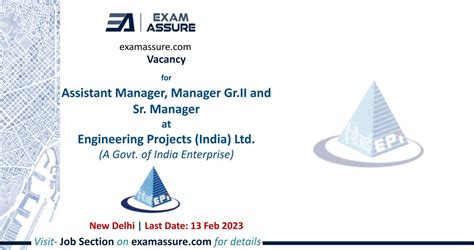 Vacancy For Assistant Manager Manager Gr Ii And Sr Manager At