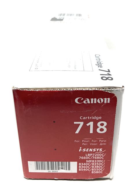 Canon 718 2662B002 718BK Toner Original Black LBP 7200 MF8330 MF8580