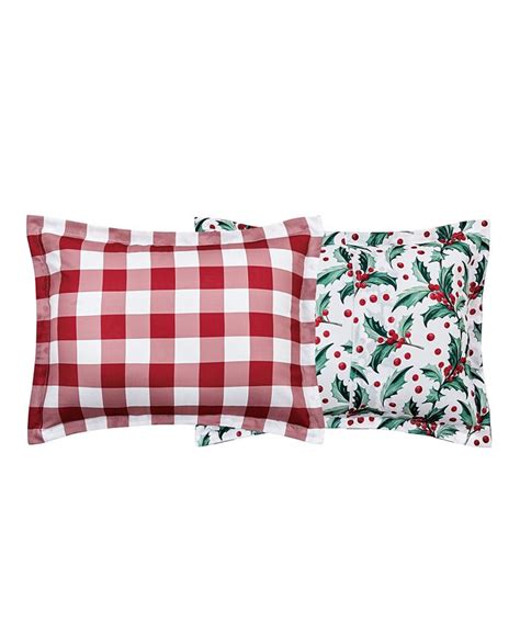 Sunham Holiday Gingham 3 Pc Full Queen Comforter Set Created For Macy