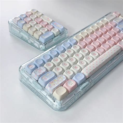 Cute Kitten Theme Keycap Set Keys Cat Keycap Set Moa Profile Pbt