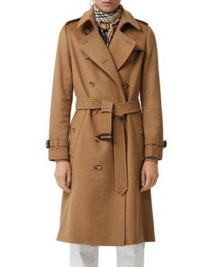 Burberry Kensington Cashmere Trench Coat