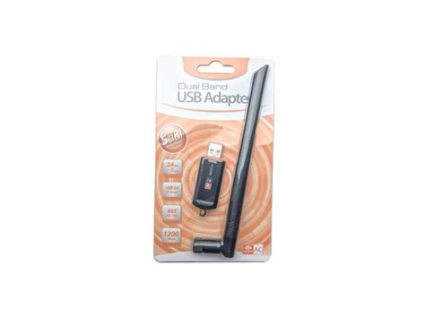 Adaptador USB WiFi de banda dupla 1200 Mbps placa de rede aérea