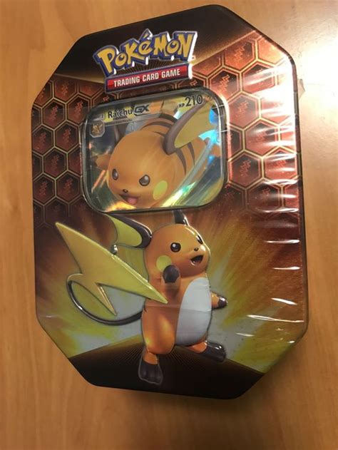 Pokémon Hidden Fates Raichu Gx Tin Box Neu Englisch Kaufen Auf Ricardo