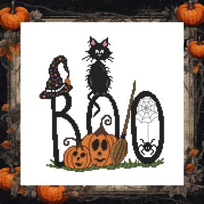 Cross Stitch Wonders Halloween Boo Cross Stitch Pattern Stitch