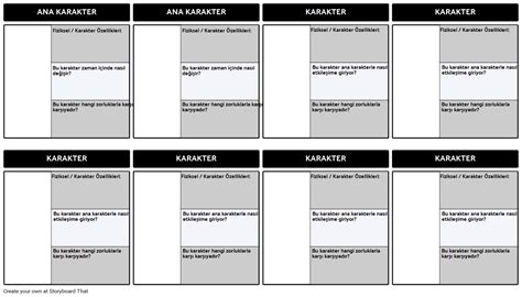 Karakter Haritas Ablonu Alan Dolgulu Storyboard