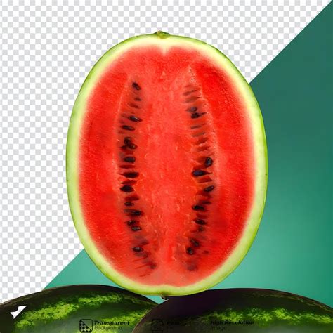 Premium Psd Sliced Of Watermelon Isolated On Transparent Background