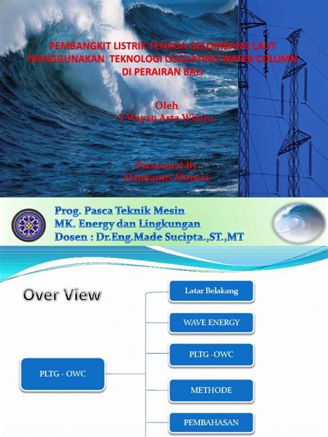 Pdf Pembangkit Listrik Tenaga Gelombang Laut Menggunakan Teknologi