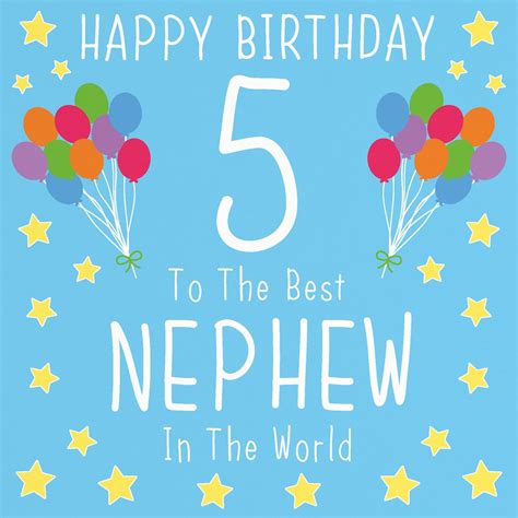 Nephew 5th Birthday Card Happy Birthday 5 to the Best | Etsy