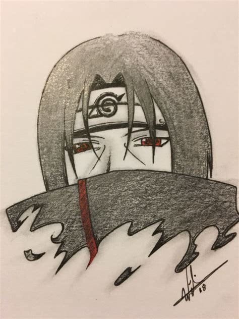 Itachi Uchiha Dibujo Dibujos De Naruto Shippuden Naruto A Lapiz My