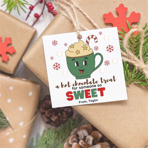 Hot Chocolate Treat For Someone Sweet Tag Hot Chocolate Favors Tag