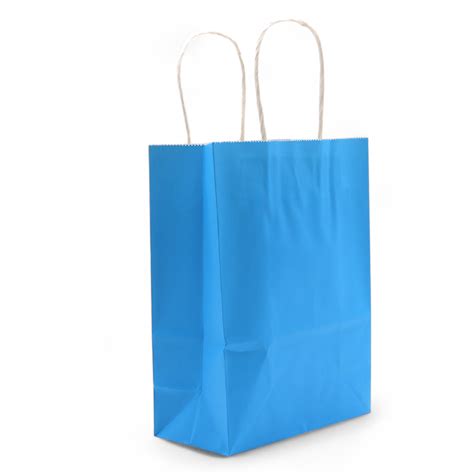 Sac Cadeau En Papier Avec Poign E En Corde Large X X Cm Bleu