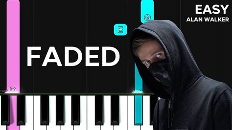 Alan Walker Faded Easy Piano Tutorial Youtube