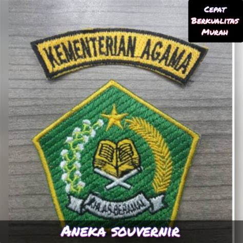 Jual Emblem Logo Patch Bordir Kementerian Agama Kemenag Lokasi Set