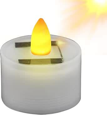 Amazon Solar Power Tea Lights Outdoor V Ma Candle Flameless