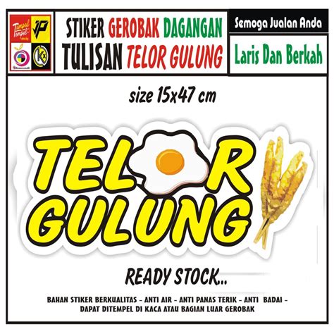 Jual Stiker Kaca Gerobak Tulisan Telor Gulung Shopee Indonesia