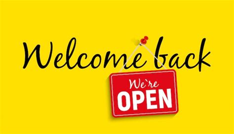 Welkom Terug We Zijn Open Teken Illustratie Premium Vector