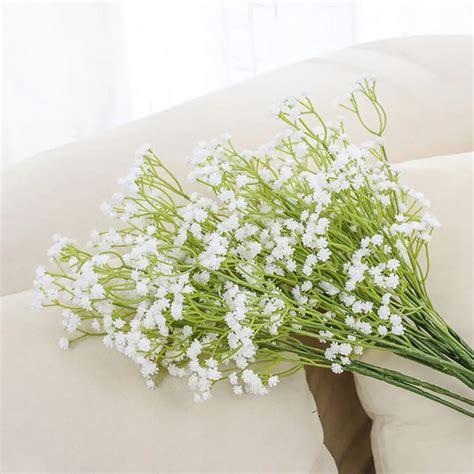 Pcs Diy Artificial Baby S Breath Flower Gypsophila Fake Silicone Plant