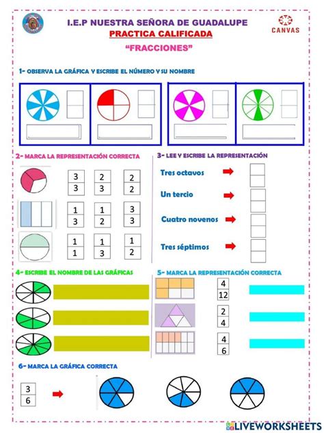 Lectura Y Escritura De Fracciones Exercise En 2024 Fracciones