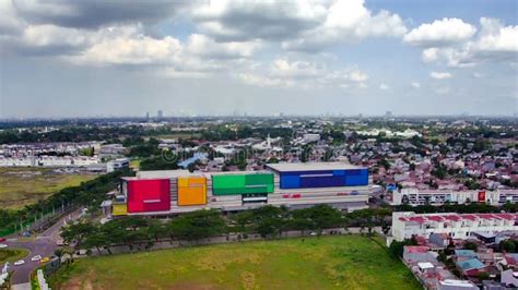 Tangerang Indonesia December Aerial View From Dron Of Mall