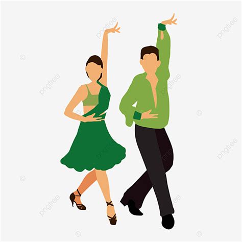 Dance Costume Clipart Transparent Background, National Costume Rumba Dance Flat Clip Art, Rumba ...