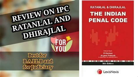 Review Of Indian Penal Code By Ratanlal And Dhirajlal Buy From Amazon