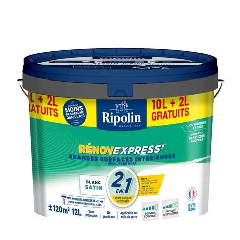 Peinture Mur Plafond Blanc Satin Ripolin Renov Express L Gratuit