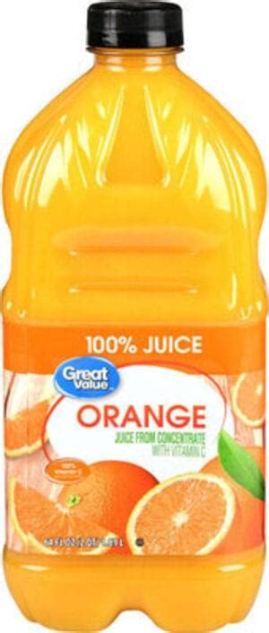 Great Value 100 Orange Juice 1 Nutrition Information Innit