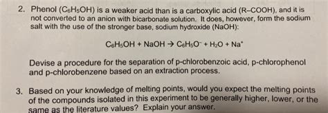 Solved 2 Phenol C6h5oh Is A Weaker Acid Than Is A