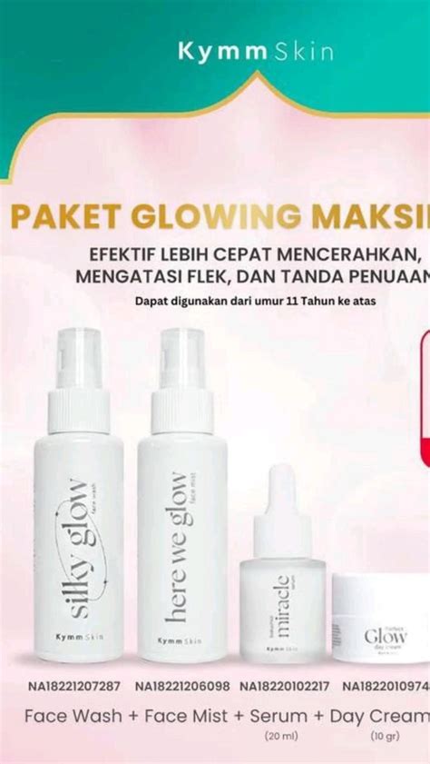 Paket Lengkap Glowing Premium Kymm Skin Pcs Free Pouch Mencerahkan