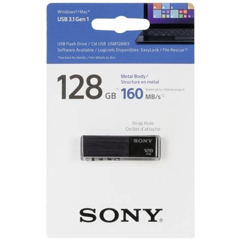 Sony Micro Vault USM W 128GB USB 3 1 Zwart Bol