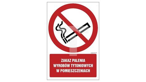 ZNAK GC088 Zakaz palenia wyrobów tytoniowych w pomieszczeniach 10 x