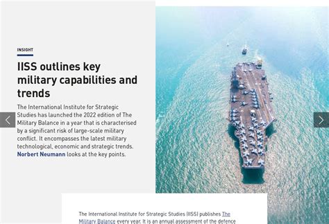 Iiss Outlines Key Military Capabilities And Trends Global Defence