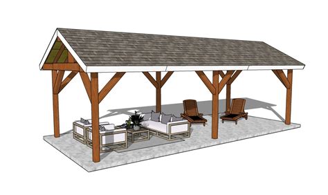 Backyard Pavilion Gable Roof Plans