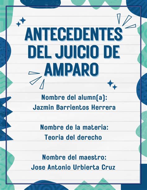 Antecedentes Del Juicio De Amparo Indice Introduccion Antecedentes