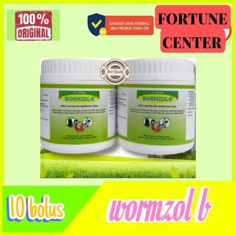 Jual 1 BOTOL WORMZOL B 10 BOLUS 1 POT OBAT CACING SAPI KUDA KERBAU BY