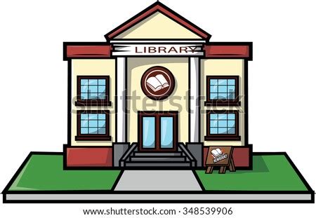 Library Building Stock Vector 348539906 : Shutterstock