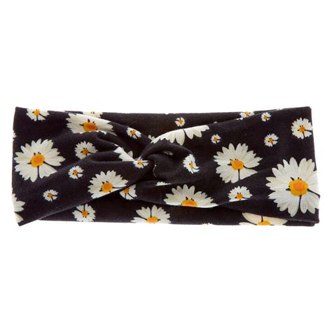 Daisy Twisted Headwrap Black Claires