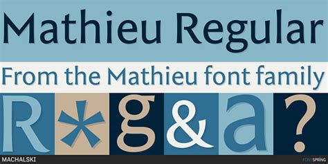 Fonts similar to Mathieu